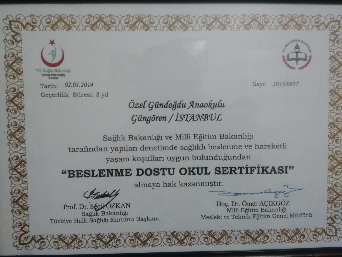 Sağlık Bakanlığı Sertifikası Sağlık Bakanlığı Sertifikası